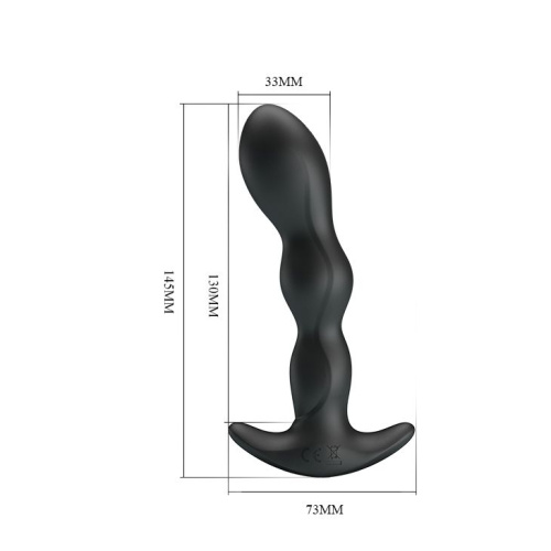 Pretty Love - Special Anal Massager - Анальная пробка с вибрацией, 13х3.3 см (чёрный)