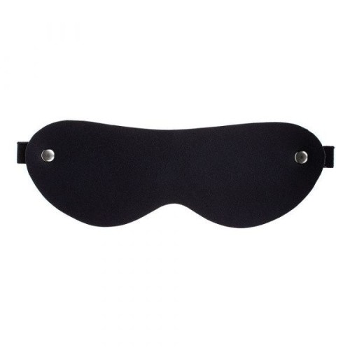 sLash Soft Blindfold - Кожаная маска на глаза, S-L (чёрный) - sex-shop.ua