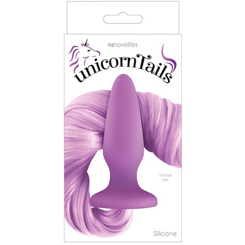 Ns Novelties Unicorn Tails Pastel Анальная пробка с хвостиком, 9,9х3,2 см (сиреневый) - sex-shop.ua