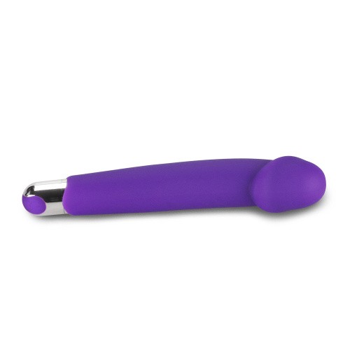 LoveToy - Rechargeable Ijoy Silicone Dildo - Вибратор для точки G, 16.5х2.8 см (фиолетовый)
