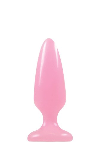 Ns Novelties Firefly Pleasure Plug Medium - пробка светящаяся в темноте, 12,7х3,8 см (розовая) - sex-shop.ua