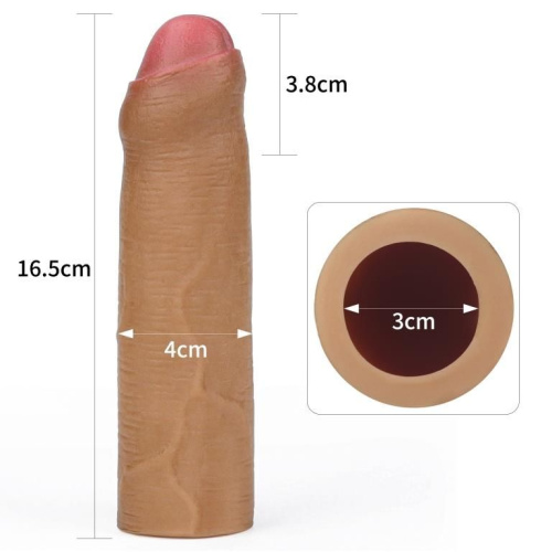 LoveToy - Revolutionary Silicone Nature Extender Uncircumcised Add 1 - Насадка на член, 16.5 см