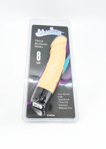 M-Mello Thick Realistic Dilio Flesh - Вибратор, 19.5 см (телесный) - sex-shop.ua