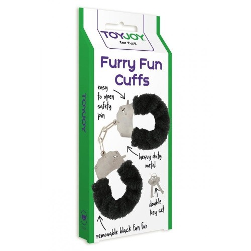 Наручники Furry Fun Cuffs (черный) - sex-shop.ua