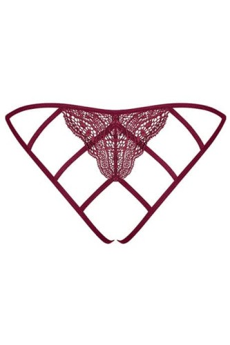 Obsessive Miamor otwarte - еротичні трусики з доступом, S/M (бордовий) - купити в Україні | Секс шоп SEX-SHOP.ua
