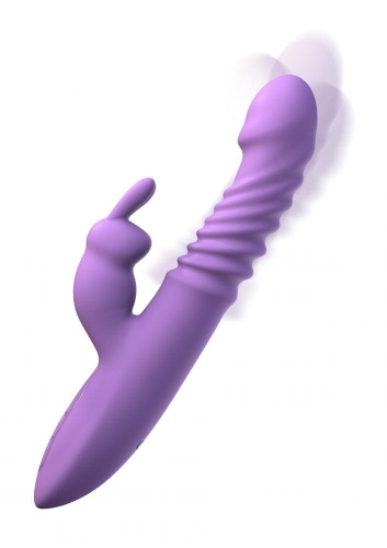 Fantasy For Her Her Thrusting Silicone Rabbit - вибратор кролик с подогревом, толчками и вибрацией, 13.3х3.6 см