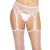 Leg Avenue - Net stockings with garter belt - Чулочки с поясом, O/S (белый) - sex-shop.ua