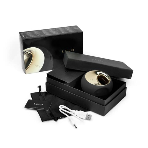Lelo Ora Black - клиторальный вибратор, имитирующий оральные ласки, 8х8 см (черный) - sex-shop.ua