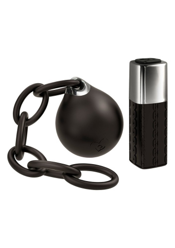Rocks Off Ball & Chain - мощное виброяйцо с пультом ДУ, 5х4.4 см