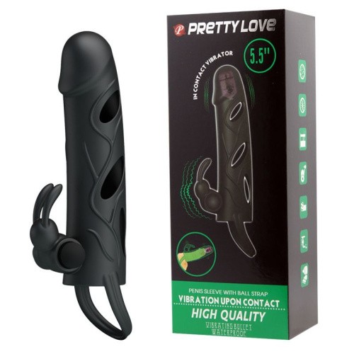LyBaile - Pretty Love Penis Sleeve 5.5 - Насадка на член, 14х3.3 см - купити в Україні | Секс шоп SEX-SHOP.ua