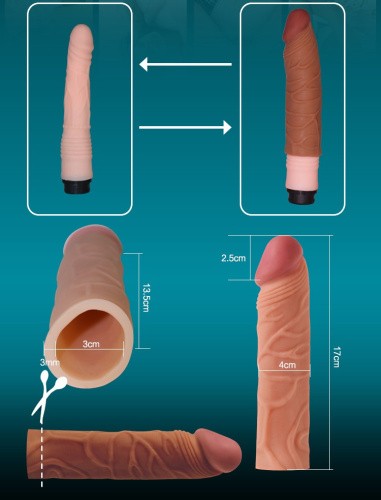 LoveToy Pleasure X-Tender Penis Sleeve Flesh Add 1