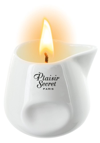 Plaisir Secret Coconut - Масажна свічка з ароматом кокосу в подарунковій упаковці, 80 мл