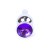 Boss Jewellery Silver Butt Plug Purple - Анальная пробка с кристаллом, 9,3х3 см (фиолетовый) - sex-shop.ua