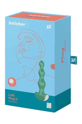 Satisfyer Lolli Plug 2-анальна пробка 14х3 см, (зелена)