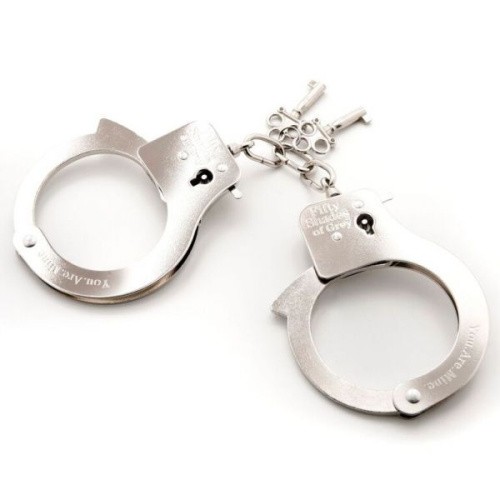 Fifty Shades of Grey You. Are. Міні. - металеві наручники для пристрасного сексу, 26.7см - купити в Україні | Секс шоп SEX-SHOP.ua