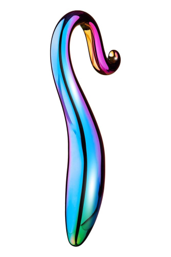 Скляний фалоімітатор Glamour Glass Elegant Curved Dildo