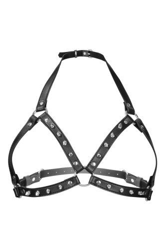 Fetish Tentation Sexy Adjustable Chest Harness - Портупея с металлическими шипами - sex-shop.ua