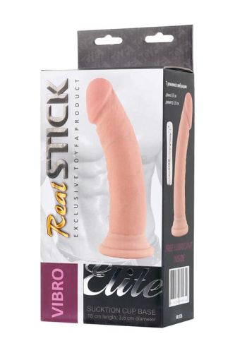 RealStick Elite Suction cup based vibrator - Вібратор, 20х3.6 см (тілесний) - купити в Україні | Секс шоп SEX-SHOP.ua