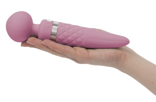 Pillow Talk Sultry Pink - вибромассажер с ротацией и подогревом, 21х2.8 см (розовый) - sex-shop.ua