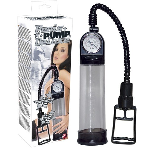 You2Toys Penis Pump Deluxe - Вакуумная помпа с манометром, 30х6 см - sex-shop.ua