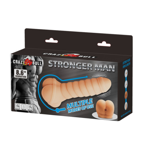 Crazy Bull Stronger Man - Мастурбатор-насадка, 22 см (телесный) - sex-shop.ua