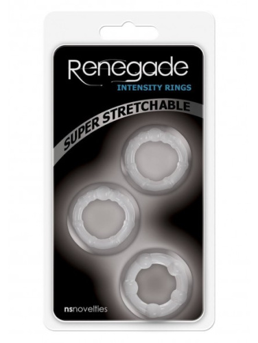 Renegade Intensity Rings - набор эрекционных колец, (прозрачный) - sex-shop.ua