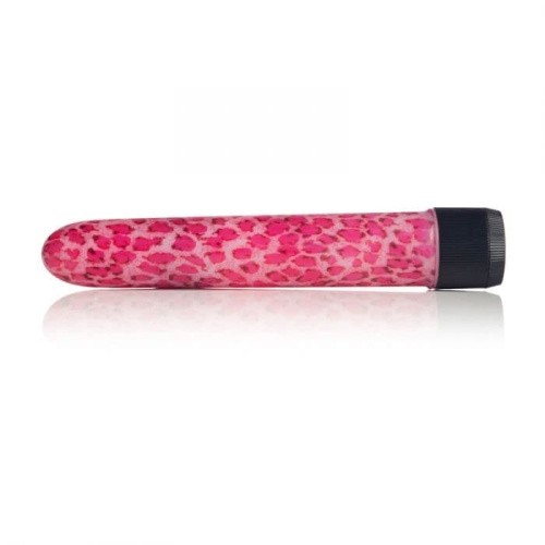 CalExotics Leopard Massager пластиковый вибратор, 17х3 см (розовый) - sex-shop.ua