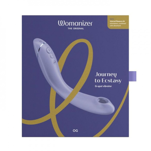 Womanizer OG Lilac + Лубрикант 50 мл - Вакуумний вибратор для точки G, 17,6 см (фиолетовый) - sex-shop.ua