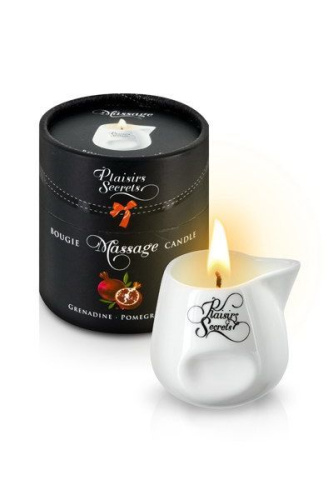 Plaisirs Secrets Pomegranate - Масажна свічка з ароматом стиглого гранату в подарунковій упаковці, 80 мл - купити в Україні | Секс шоп SEX-SHOP.ua