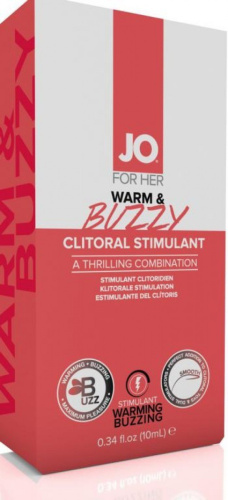System JO Warm & Buzzy - возбуждающий гель для клитора с эффектом жидкого вибратора,10 мл.
