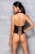 Passion Nancy Body боди из эко-кожи с имитацией шнуровки и открытым доступом, S/M (чёрный)
