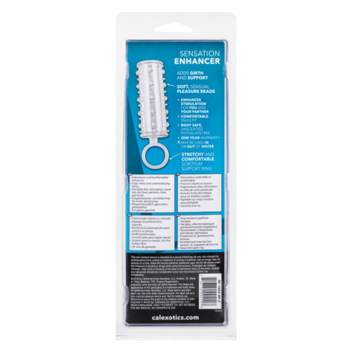 CalExotics Sensation Enhancer - рельєфна насадка з відкритою головкою, 11, 5х2, 5 см (прозорий) - купити в Україні | Секс шоп SEX-SHOP.ua