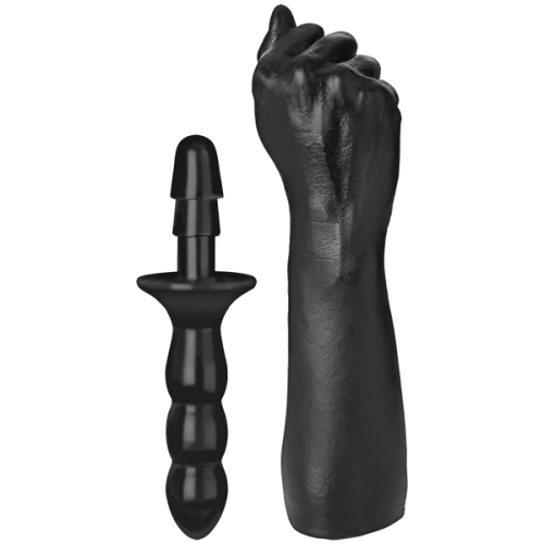 Doc Johnson Titanmen Fist with Vac-U-Lock Compatible Handle - кулак для фістингу 27.6х7.6 см (чорний)