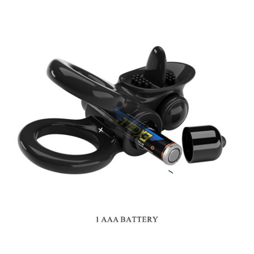 Pretty Love Vibrating Pasionate Cock Ring Black - Эрекционное виброкольцо