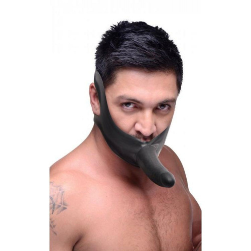 Master Series Face Fuk Strap On Mouth Gag - Кляп, 14 см (чорний)