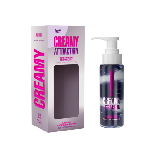 Зволожуючий крем-гель для тіла 2в1 Intt Creamy Attraction Blackberry, 100 мл (ожина) - купити в Україні | Секс шоп SEX-SHOP.ua