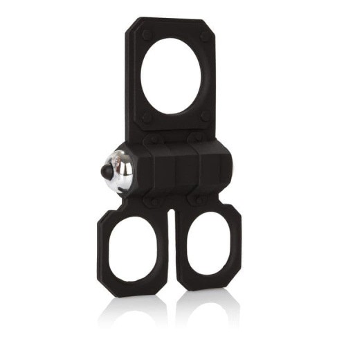 CalExotics Lovers Gear Ball Spreader Enhancer - віброкільце, 10.2х2.5 см (чорний) - купити в Україні | Секс шоп SEX-SHOP.ua