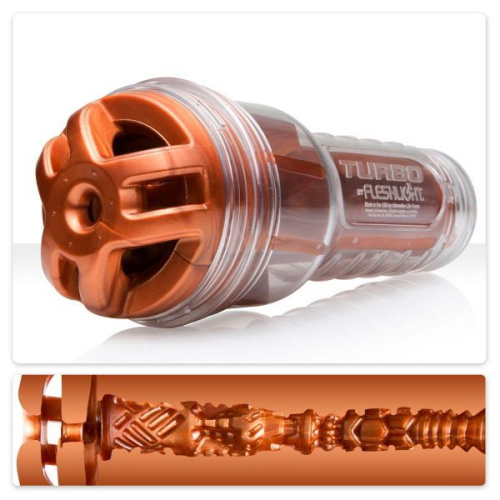 Fleshlight Turbo Ignition Copper - мастурбатор, имитирующий минет, 24.5х8 см