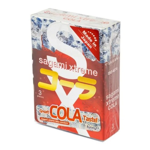 Sagami Xtreme Cola flavor - Супертонкі латексні презервативи, 3 шт