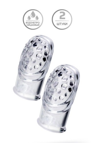 Toyfa Set of finger sleeves A-toys Favi комплект насадок на пальці, 2 шт. 3.5 см (прозорий) - купити в Україні | Секс шоп SEX-SHOP.ua