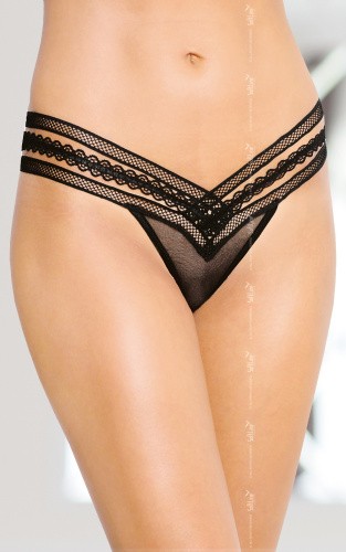 SoftLine Thongs 2439 - Женские трусики, M/L (черный)