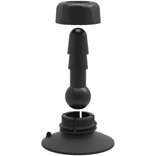 Doc Johnson - Swivel Suction Cup Plug - крепление для страпона, 11.4х9.5 см (чёрный)