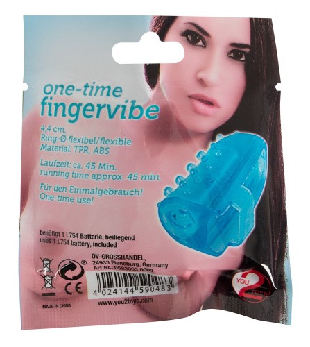 One-Time Fingervibe - Вибратор на палец, 4.4х2 см - sex-shop.ua