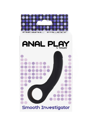Toy Joy Smooth Investigator - Анальный стимулятор, 13.5х2 см (черный) - sex-shop.ua