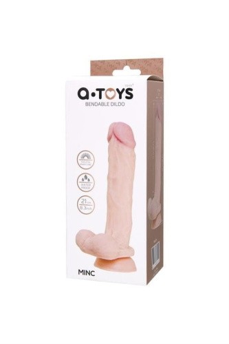 A-Toys by Toyfa Minc - гнущийся реалистичный фаллоимитатор, 21х3.8 см (телесный)