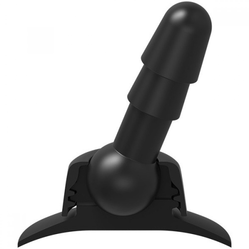 Doc Johnson - Swivel Suction Cup Plug - крепление для страпона, 11.4х9.5 см (чёрный)