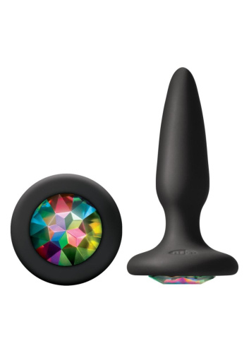 Ns Novelties Multicolor Glams Mini Rainbow Gem - Пробка анальная, 8.5х2 см (мультиколор) - sex-shop.ua