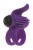 Adrien Lastic Bullet Lastic Ring - эрекционное виброкольцо с язычком и щеточкой для стимуляции клитора, 7х5.7 см. (фиолетовый) - sex-shop.ua