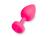Gvibe Gplug-Велика дизайнерська анальна пробка з вібрацією, 10.5х3.9 см (рожевий)