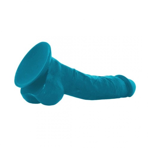 Кольоровий фалоімітатор на присоску Coloursoft Soft Dildo, 13х4 см (блакитний)